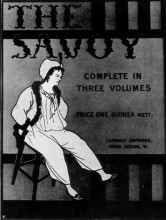 Картина "design for the front cover of &#39;the savoy: complete in three volumes&#39;" художника "бёрдслей обри"
