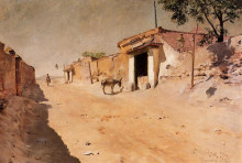 Копия картины "spanish village" художника "чейз уильям меррит"