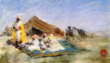 Репродукция картины "arab encampment" художника "чейз уильям меррит"