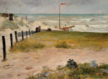 Репродукция картины "the coast of holland" художника "чейз уильям меррит"