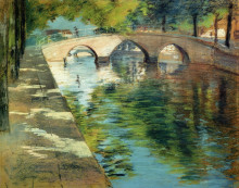 Копия картины "reflections (aka canal scene)" художника "чейз уильям меррит"