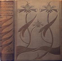 Репродукция картины "front cover and spine of le morte darthur" художника "бёрдслей обри"