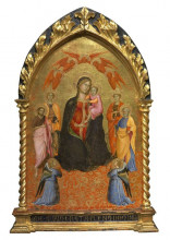 Картина "madonna and child with angels and saints" художника "ченнини ченнино"