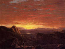 Копия картины "morning, looking east over the hudson valley from catskill mountains" художника "чёрч фредерик эдвин"