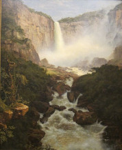 Репродукция картины "tequendama falls, near bogota, new granada" художника "чёрч фредерик эдвин"