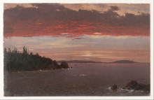 Копия картины "schoodic peninsula from mount desert at sunrise" художника "чёрч фредерик эдвин"