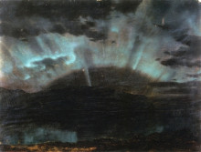 Картина "aurora borealis, mt desert island, from bar harbor, maine" художника "чёрч фредерик эдвин"
