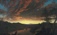 Репродукция картины "twilight in the wilderness" художника "чёрч фредерик эдвин"
