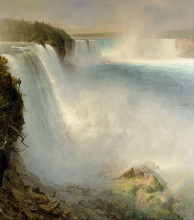 Копия картины "ниагарский водопад с американской стороны" художника "чёрч фредерик эдвин"