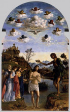 Картина "the baptism of christ" художника "чима да конельяно"