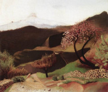 Копия картины "blossoming almonds (landscape in italy)" художника "чонтвари тивадар костка"