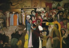 Картина "at the entrance of the wailing-wall in jerusalem" художника "чонтвари тивадар костка"