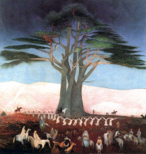 Копия картины "pilgrimage to the cedars in lebanon" художника "чонтвари тивадар костка"
