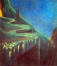 Копия картины "похоронная симфония (vi)" художника "чюрлёнис микалоюс"