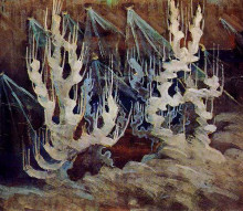 Копия картины "зима (ii)" художника "чюрлёнис микалоюс"