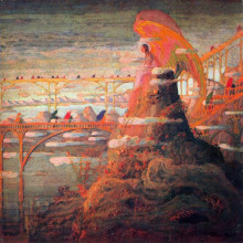 Копия картины "ангел (ангельская прелюдия)" художника "чюрлёнис микалоюс"