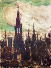 Репродукция картины "город (башни)" художника "чюрлёнис микалоюс"