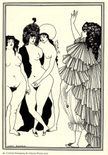 Картина "lysistrata haranguing the athenian women" художника "бёрдслей обри"