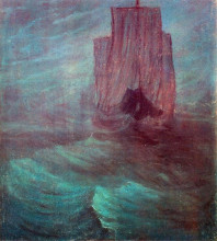 Копия картины "корабль" художника "чюрлёнис микалоюс"