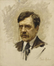 Картина "portrait de paul bourget" художника "шабас поль эмиль"