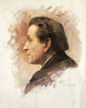Картина "portrait of fran&#231;ois copp&#233;e (1842-1908)" художника "шабас поль эмиль"