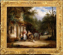 Копия картины "the traveller&#39;s rest" художника "шайер уильям"
