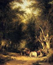 Копия картины "in the new forest" художника "шайер уильям"
