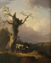 Копия картины "donkeys in landscape" художника "шайер уильям"