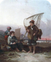 Репродукция картины "fishermen" художника "шайер уильям"