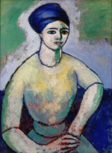 Копия картины "study of a girl (fanette reider)" художника "шамберг мортон"