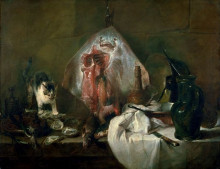 Копия картины "the ray or, the kitchen interior" художника "шарден жан батист симеон"