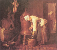Картина "woman drawing water from an urn" художника "шарден жан батист симеон"
