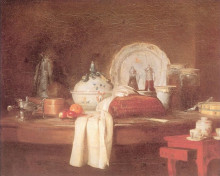 Репродукция картины "the butler s table" художника "шарден жан батист симеон"