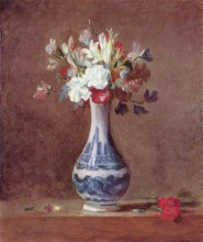 Репродукция картины "still life, flowers in a&#160;vase" художника "шарден жан батист симеон"