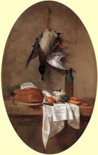 Копия картины "duck with an olive jar" художника "шарден жан батист симеон"