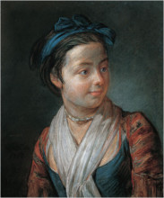 Копия картины "portrait of a young girl" художника "шарден жан батист симеон"