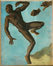 Репродукция картины "study of negro" художника "шассерио теодор"
