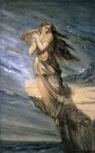 Копия картины "sappho leaping into the sea from the leucadian promontory" художника "шассерио теодор"