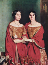 Репродукция картины "the two sisters" художника "шассерио теодор"