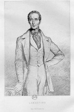 Репродукция картины "portrait de lamartine" художника "шассерио теодор"