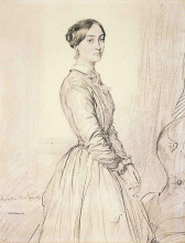 Картина "portrait of mme borg de balsan" художника "шассерио теодор"