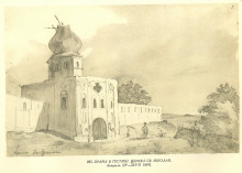 Картина "a gate in gustynia. church of st. nicholas" художника "шевченко тарас"