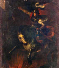 Копия картины "opfertod des marcus curtius" художника "шёнфельд иоганн генрих"