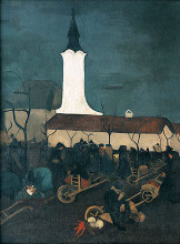 Копия картины "hungarian market scene" художника "шер-гил амрита"
