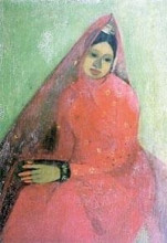 Репродукция картины "the bride" художника "шер-гил амрита"