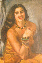 Репродукция картины "self-portrait" художника "шер-гил амрита"