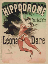 Репродукция картины "hippodrome, leona dare" художника "шере жюль"