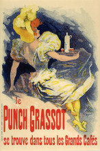 Репродукция картины "le punch de grassot" художника "шере жюль"