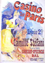 Репродукция картины "casino de paris, camille st&#233;fani" художника "шере жюль"