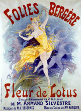 Репродукция картины "folies berg&#232;res, fleur de lotus" художника "шере жюль"